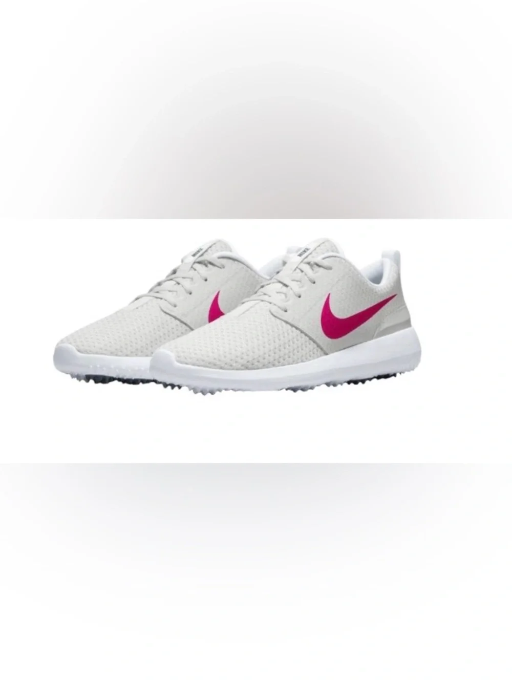 NWOT Nike Rosche G women’s 8 spikeless Dusk silver and fuchsia golf shoes